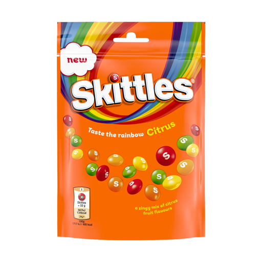 Skittles Vegan Sweets Citrus Flavoured Treat Bag 152 g