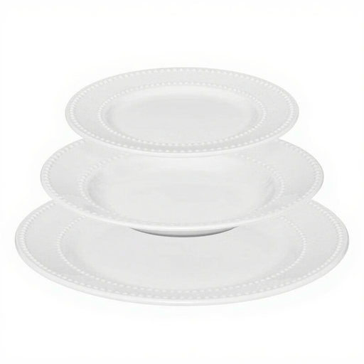 Secret de Gourmet Pearl Dinnerware Set - 18-Piece, White Porcelain