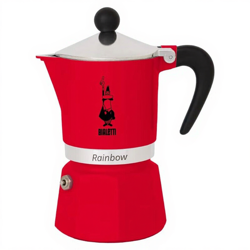 Bialetti Moka Express Rainbow für 1 Tasse - Rot