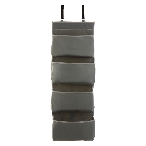Essentials by Premier Grey Polyester Over Door Hanging Organiser