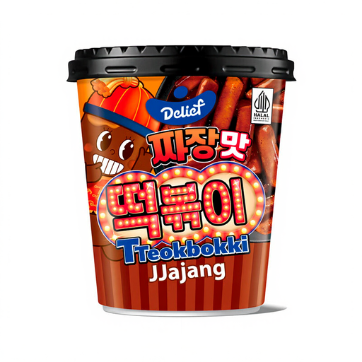 Delief Tteokbokki Cup Jjajang HALAL 120g