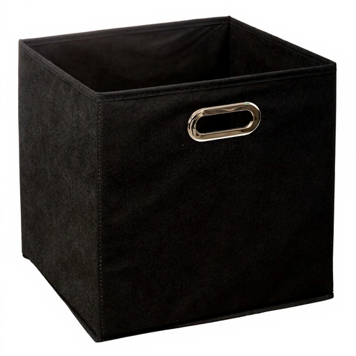 Black Plain Storage Box 31x31cm
