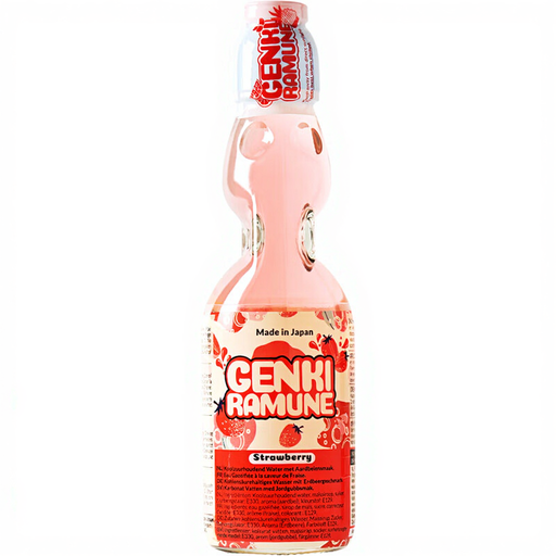 GENKI RAMUNE Strawberry Drink 200 ml