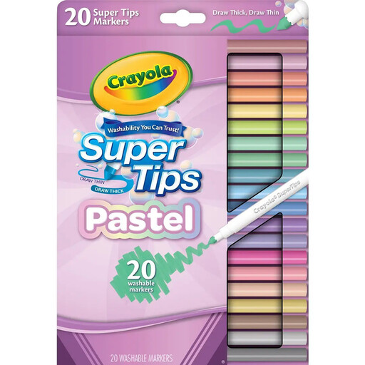 Crayola 20 Supertips Pastel Edition Pen Set