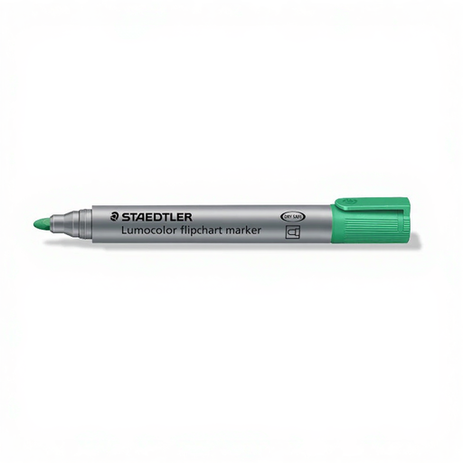 Lumocolor Flipchart Marker, Green, 2mm Round Tip