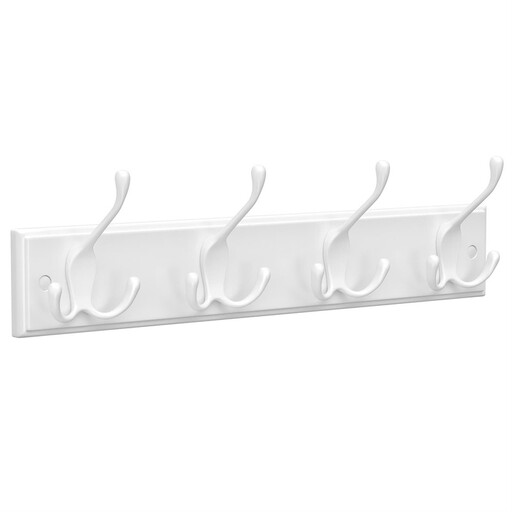 Coat Hooks, with 4 Double Metal Hooks