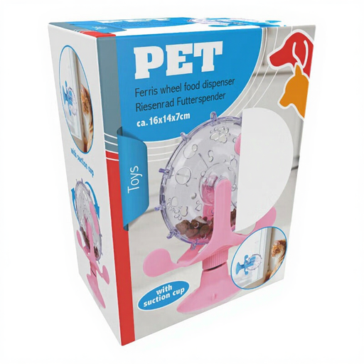 Pet Food dispenser toy ABS - random selection from assorted pack of 2 designs - 1 piece