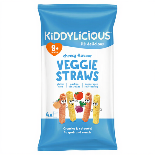 Kiddylicious 奶酪条，适合 9 个月以上婴幼儿，4 袋，每袋 12g