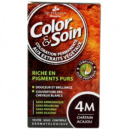 Les 3 Chenes Color & Soin Kit Hair Dye 4M - Mahogany Chestnut 135ml