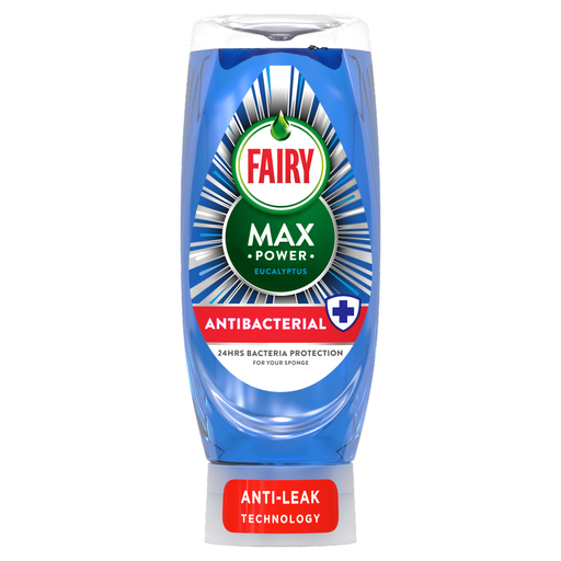 Fairy Max Power Washing Up Liquid, Antibacterial, Eucalyptus, 450ml