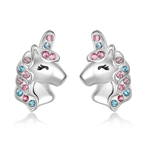 Ever Faith Magical Unicorn Stud Earrings