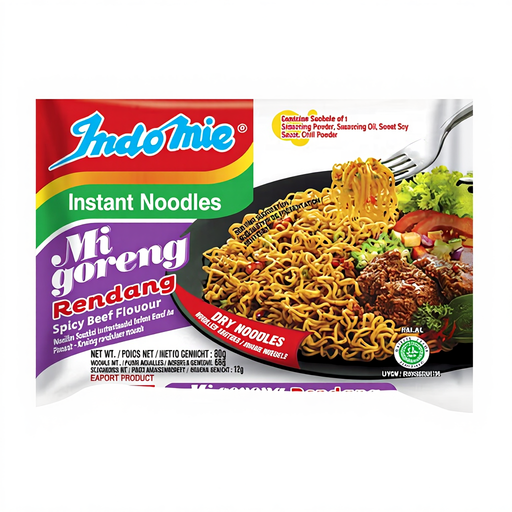Indomie Noodle Mi Goreng Rendang - Spicy Beef 80g