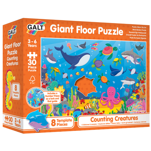Galt Giant Floor Puzzle Counting Creatures for Kids