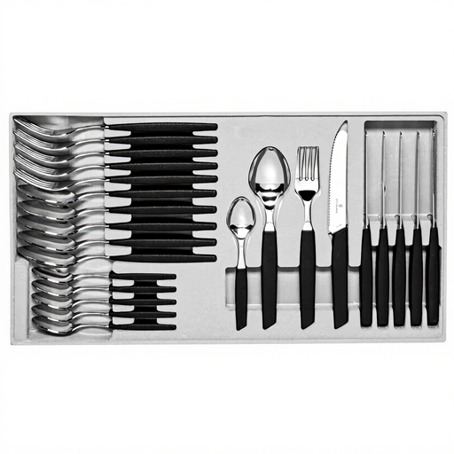 Victorinox Swiss Modern Series Besteckset - 24-teilig - Schwarz
