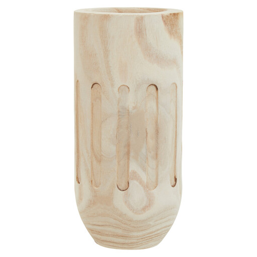 Fifty Five South Vase Arlo Engraved Wooden Natural