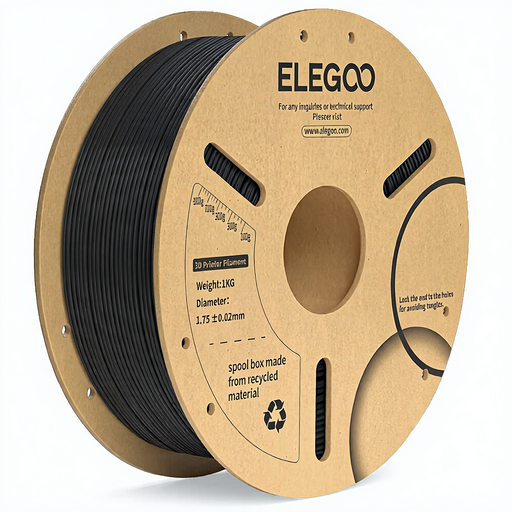 Elegoo PLA+ Filament 1kg Paper Spool - Black