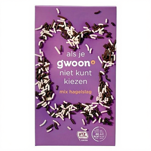 G'woon Hagelslag Milk Chocolate With Smileys - 600 g