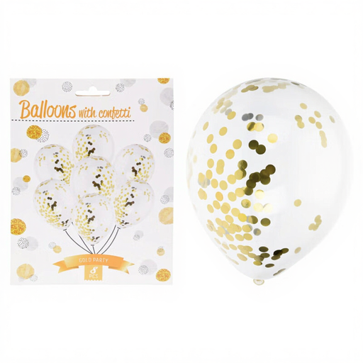Gold Foil Balloon in Ribbon Design