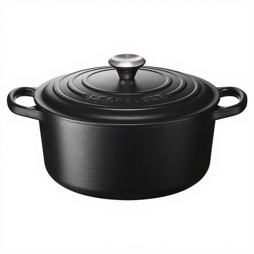 Le Creuset Signature Series Round Cast Iron Casserole with Lid, 22 cm, 3.3 l, Black