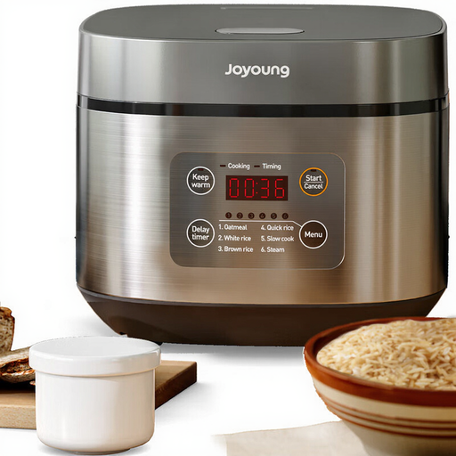 Joyoung Rice Cooker 860 W avec minuterie intelligente, indicateur LED, multifonction, 4 l