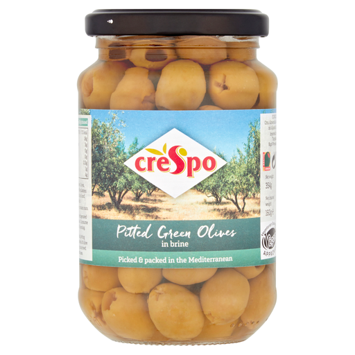 Crespo Pitted Green Olives 354g