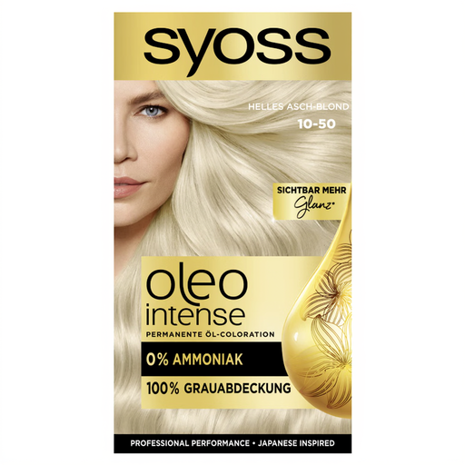 syoss Oleo Intense Oil Hair Color 10-50 Light Ash Blonde