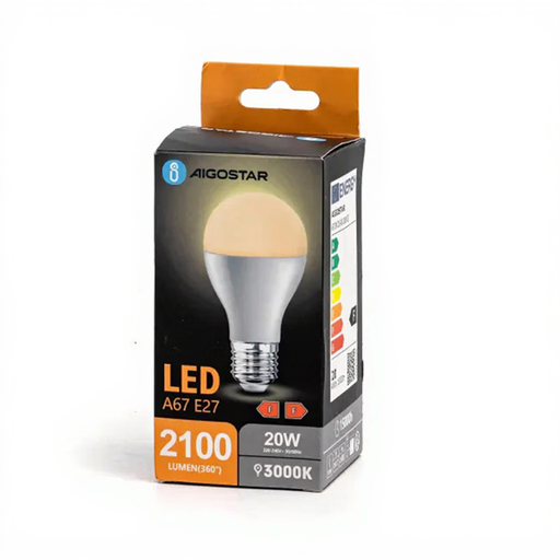 Aigostar E27 LED A5 A67 Light Bulb 20W 3000K