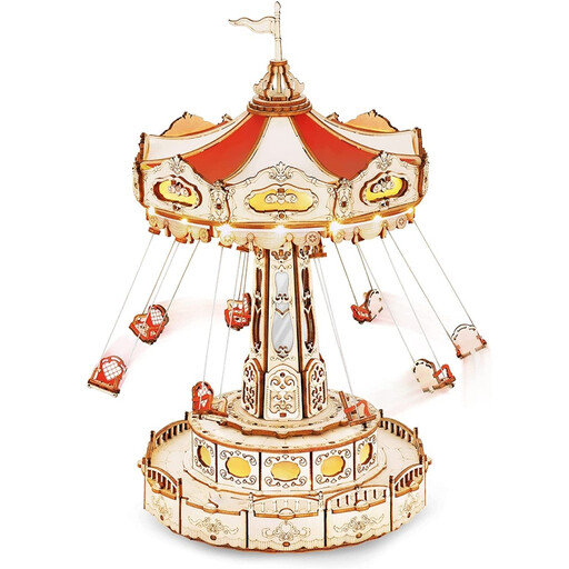 Robotime ROKR Swing Ride 3D Wooden Puzzle Building Toys