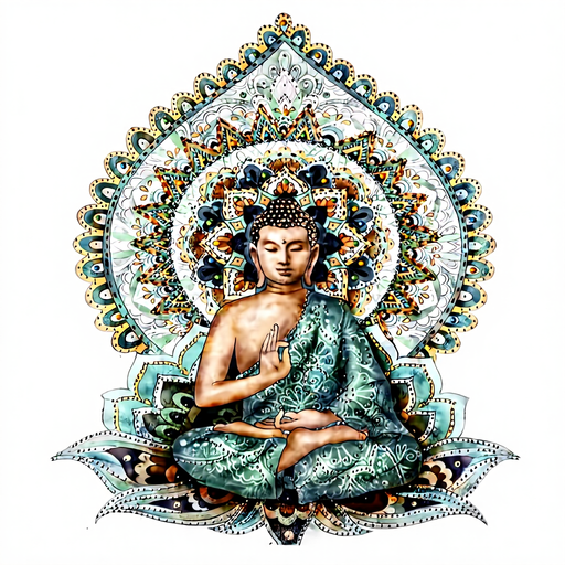 Textured Buddha Printed Canvas