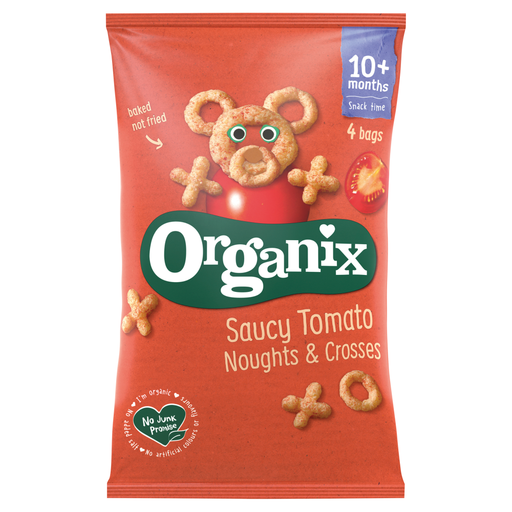 Organix Noughts & Crosses, four 15 g packs