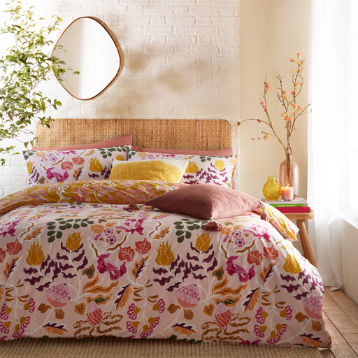 Furn Duvet Cover Set Protea Pink Double