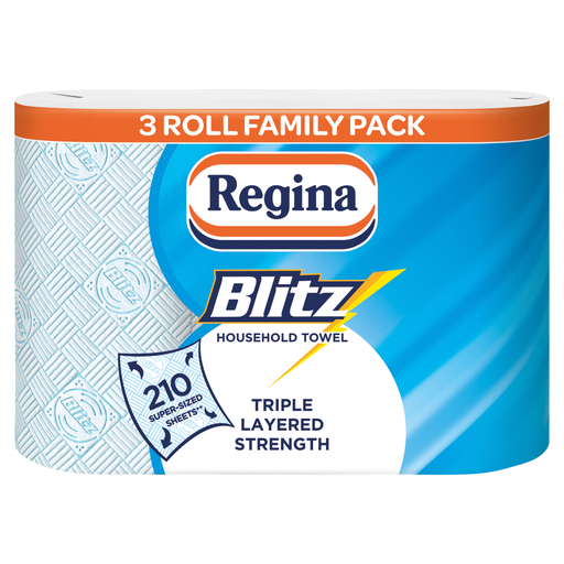 Regina Blitz Household Towel, 3-Ply