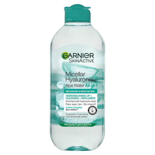 Garnier Micellar Hyaluronic Aloe Water Facial Cleanser for Dehydrated Skin 400ml