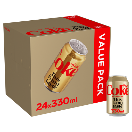 Diet Coke No Caffeine, pack of 24 × 330ml cans