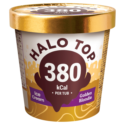 Halo Top Golden Blondie ice cream tub