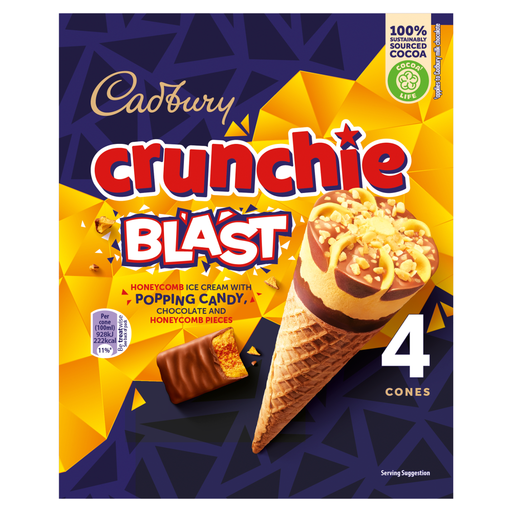 Cadbury Dairy Milk Crunchie Ice Cream Cones