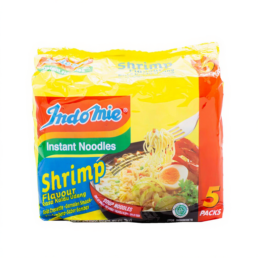 Indomie Instant Noodle, Shrimp Flavor, 5x70g