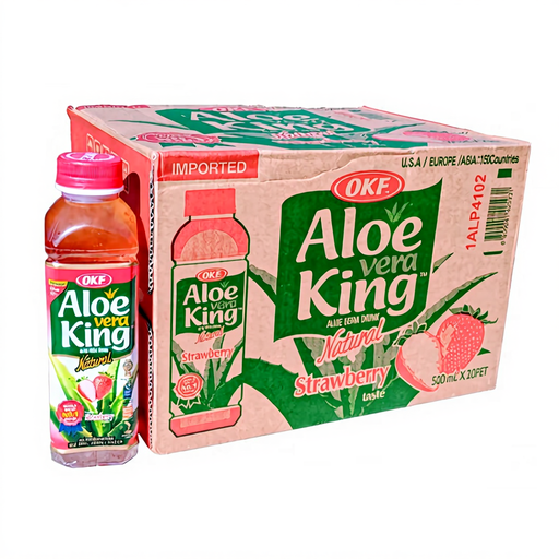 OKF Aloe Vera Drink Strawberry 20 x 500ml
