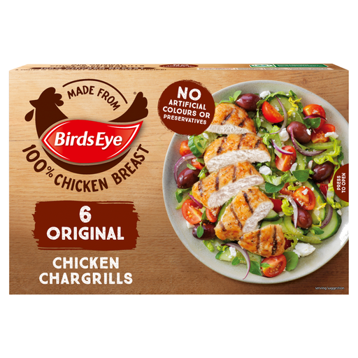 Birds Eye 6 Original Chicken Chargrills 510g pack