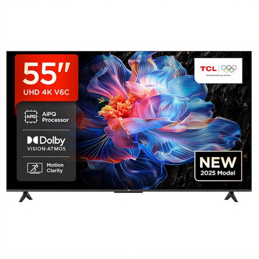 TCL 55V6C 55-inch 4K Ultra HD Smart TV with support for HDR10+, HVA hard screen, Dolby Vision
