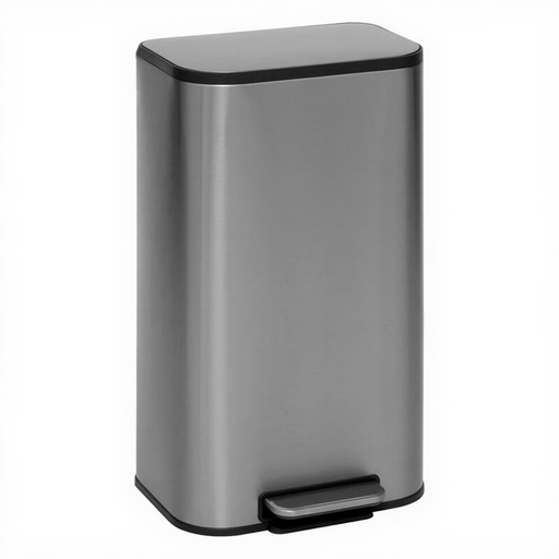 Matte Stainless Steel Trash Bin 30L Dark Gray