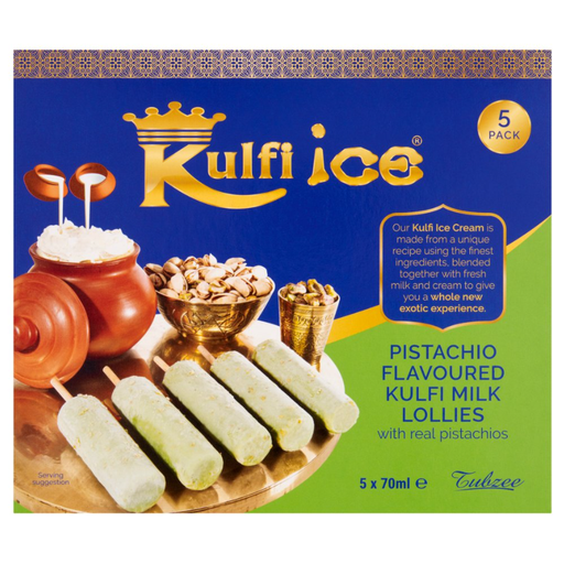 Kulfi Ice Pistachio Flavoured Kulfi Milk Lollies