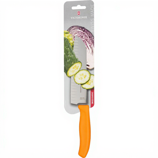 Victorinox Swiss Classic Series Multi-Purpose Kitchen Knife Santoku Knife - 17cm - Orange