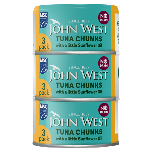 John West No Drain Tuna Chunks In Sunflower Oil