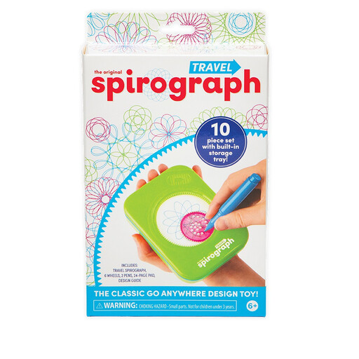 Compact Spirograph Travel set with built-in storage