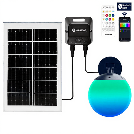 Aigostar Bluetooth Mesh, Solar Smart Wall Light
