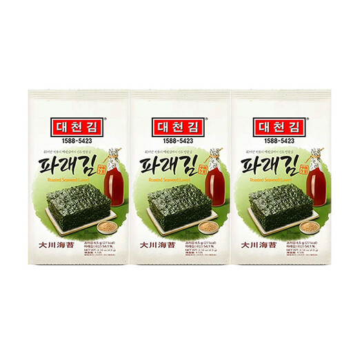 Daechun Seasoned Seaweed Dosirak Green 3 Pack