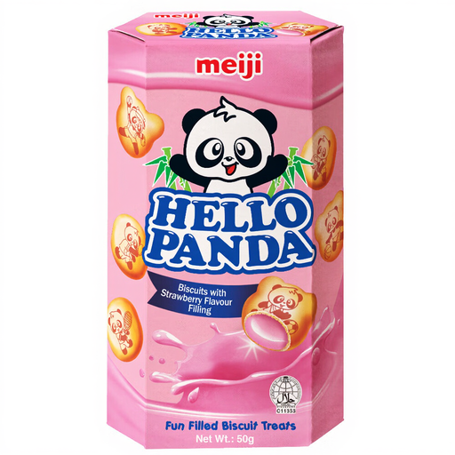 Meiji Hello Panda Biscuits with Strawberry