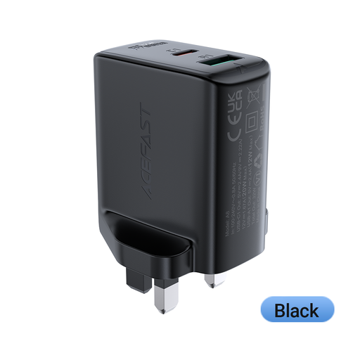 ACEFAST A8 PD 32 W Dual-Port Charger, UK Plug