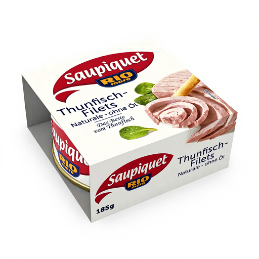 Saupiquet Natural Tuna Fillets No Oil 185g